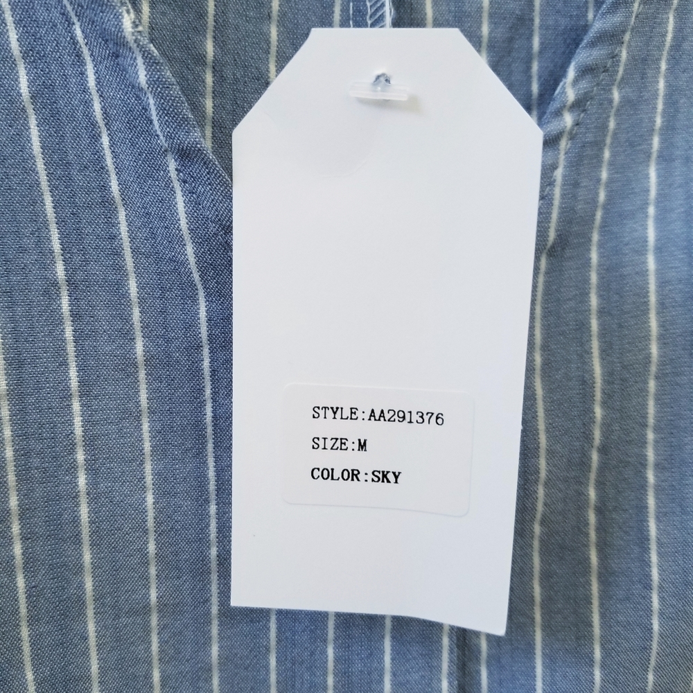 SADIE & SAGE Blue Journey Stripe Romper Size M - Picture 6 of 8